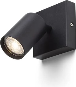RENDL DUDE SQ felületre szerelhető fekete 230V LED GU10 9W