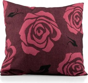 Párnahuzat 40x40 piros rózsákkal