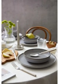 18 darabos szürke porcelán étkészlet