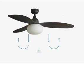 FARO 34301-11L - PALMA mennyezeti ventilátor 1xE27/15W/230V barna átm. 129 cm IP44 + távirányító