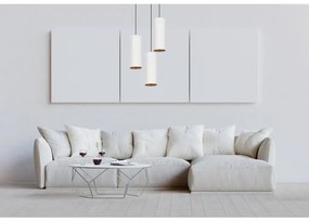 AVALO 3xE27/60W/230V mennyezeti lámpa, 35 cm, fehér/ réz