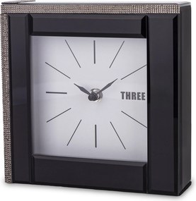 Álló óra fekete kristályokkal az asztalra a kandallóhoz jól olvasható dekoráció