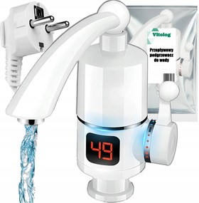 Átfolyós vízmelegítő elektromos turisztikai csaptelep a konyhába 3000W