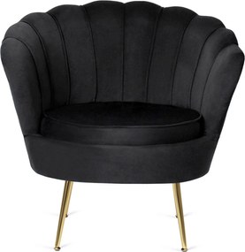 Fotel fekete színben, velúr kárpittal. ANGEL