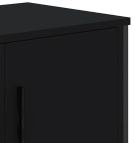 fekete szerelt fa TV-szekrény 180 x 34 x 41 cm