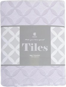 Mikroszálas takaró Tiles 150x200 világosszürke geometrikus minták