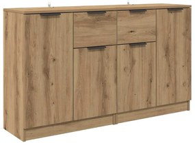 Oldalszekrények 2 pcs Artisan tölgy 60 x 30 x 70 cm Faanyag