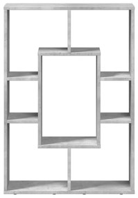 betonszürke szerelt fa könyvespolc 63 x 20 x 90 cm