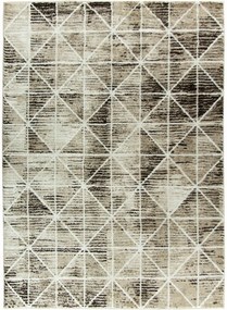 140x190 cm Divatos Barna Feel Szőnyeg Geometrikus Minta