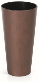 TUBUS SLIM CORTEN virágtartó 25 cm betéttel, patinázott acélból, 25 cm