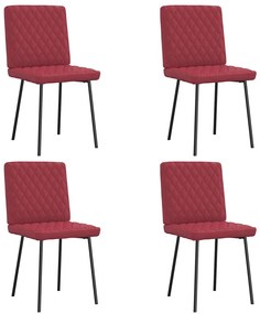 4 db bordó műbőr étkezőszék
