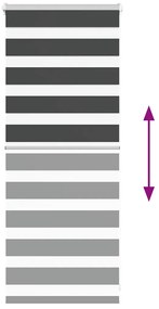 zebrafüggönnyel fekete szövetszélesség 55,9 cm poliészter