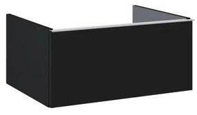 AREZZO design MONTEREY 60 cm-es alsószekrény 1 fiókkal Matt fekete színben, szifonkivágás nélkül