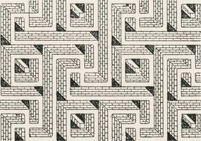 Fotótapéta Flizelin Dekoratív Hálószoba Tégla labirintus 312x219