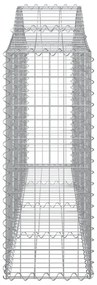 11 db íves horganyzott vas gabion kosár 200x30x80/100 cm