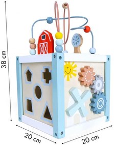 Fa oktatási kocka válogató építőkockákkal