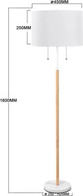 Állólámpa FOGO 2xE27/15W/230V fehér/bézs