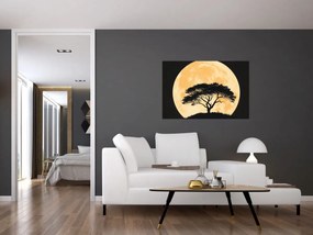 Kép – Fa arany teliholdban II. (90x60 cm)