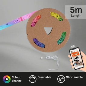 Brilo - LEG RGBW Dimmelető szalag 6,6m LED/7,5W/USB Tuya