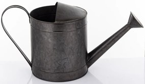 Klasszikus fekete kerek fém locsolókanna fogantyúval 22x42x17,5cm