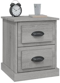 Szürke sonoma színű szerelt fa éjjeliszekrény 39 x 39 x 47,5 cm