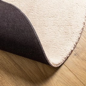 HUARTE bézs rövid szálú puha és mosható szőnyeg Ø 160 cm