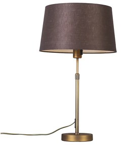Asztali lámpa bronz barna árnyékolóval 35 cm állítható - Parte