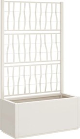 vidaXL fehér polipropilén rácsos kerti ültetőláda 80 x 36 x 140 cm