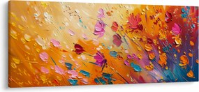 Kép - Színes virágok festése (120x50 cm)