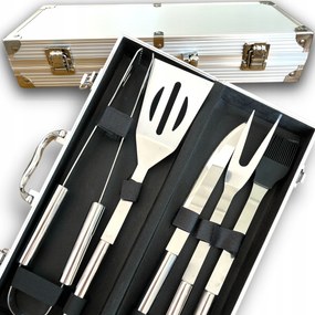 Ajándék Prémium Szett Kiegészítők Grill Eszközök Bbq Bőrönd