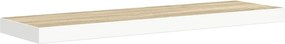 vidaXL tölgyszínű és fehér MDF lebegő fali polc 80 x 23,5 x 3,8 cm