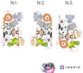 INSPIO Gyerekszoba falmatrica - Állatkert az ajtó körül