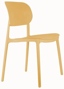 Sárga műanyag étkezőszék Cheer – Leitmotiv