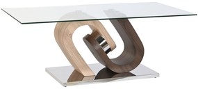 WAVE modern üveg dohányzóasztal - 120cm