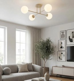 Emibig modern mennyezeti lámpa roma bézs fehér emi1635/4