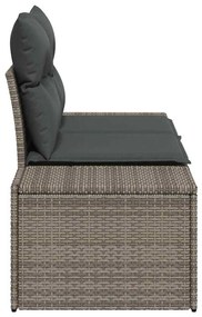Kerti kanapé Szürke 123 x 62 x 69cm polirattan