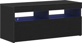 vidaXL TV szekrény Fekete tölgy 90 x 35 x 40 cm Faanyag