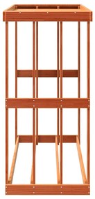 viaszbarna tömör fenyőfa kültéri rönktároló 109x52x106 cm