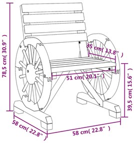 4 db tömör fenyőfa kerti szék