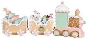 Mézeskalács vonat mézivel karácsonyi dekoráció 45x12x19 cm