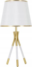 Asztali Lámpa Háromlábú Lámpa Fehér Fém Arany Dekoráció 57cm