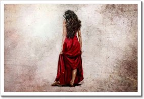 Poszterek keretben 60x40 Csaj piros ruhában