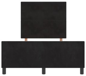 Fekete Bársony Ágykeret 120x200 cm