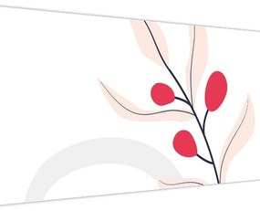 Kép - Rózsaszín virágos absztrakció N⁰3 (120x50 cm)