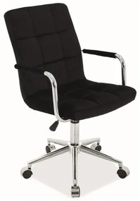Korel Velvet irodai szék, fekete