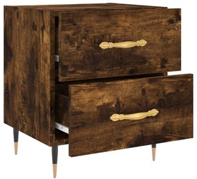 füstös tölgy színű szerelt fa éjjeliszekrény 40 x 35 x 47,5 cm