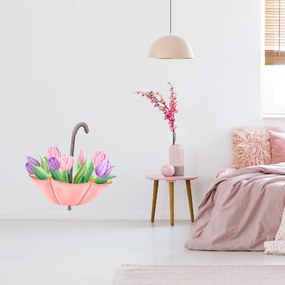 PIPPER. Textil falmatrica "Esernyő tulipánokkal"