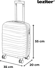 TraveLux Voyager kabinbőrönd keményfedeles 55x40x20 cm szürke