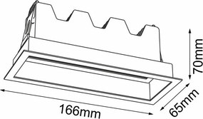 Antigo A-Glare 3047 Beépíthető spotlámpa 5x10W/LED 3000K 800lm IP20