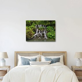 Egy kép a vízesésekről egy trópusi erdőben (70x50 cm)